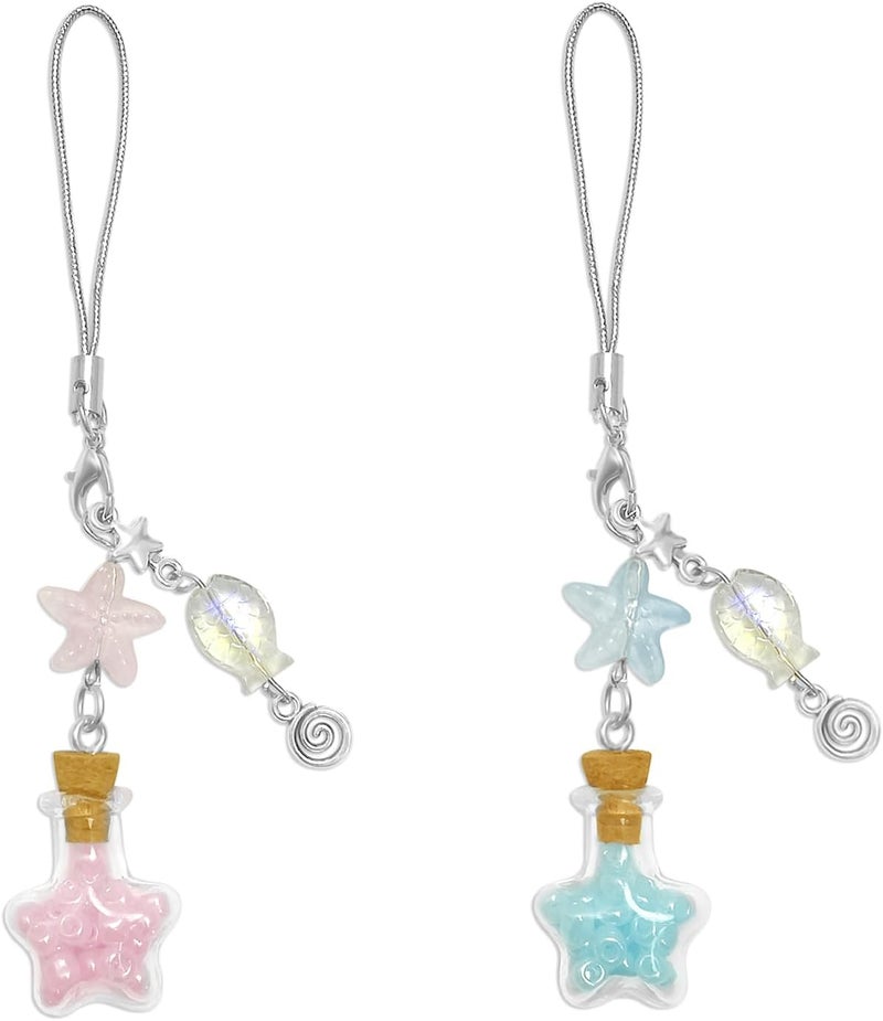 cioatu Y2K Cute Phone Charms Set - Aesthetic Cherry,Flower, Butterfly & Star Cell Phone Straps, Kawaii PhoneAccessories for Bag Keychain, AirPods, Camera Decor - Image 1
